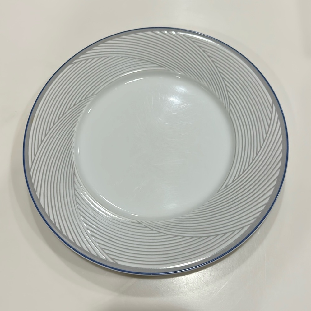 DANSK Tapestries Twill Blue Pattern Vintage Discontinued 11” Dinner Plate